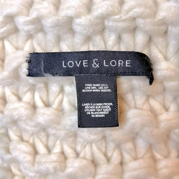 Love & Lore Long Cream Knit  Scarf - Picture 4 of 4